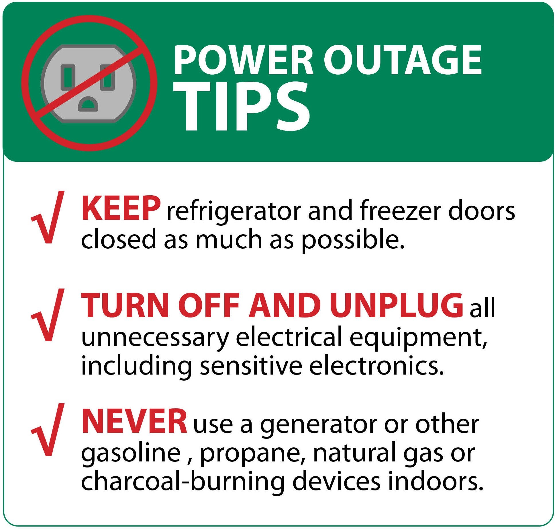 Power Outage Tips  Maquoketa Valley Electric Cooperative